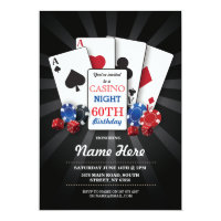 las vegas birthday invitations zazzle