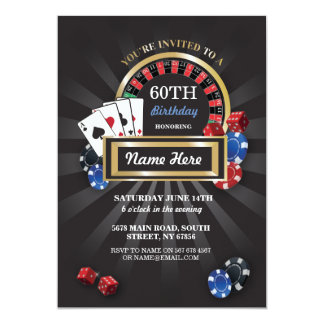 Casino party invitations birthday
