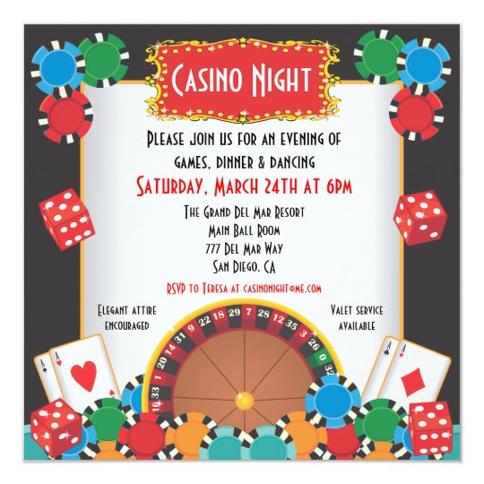 Casino night invitation template Casino night invitation template