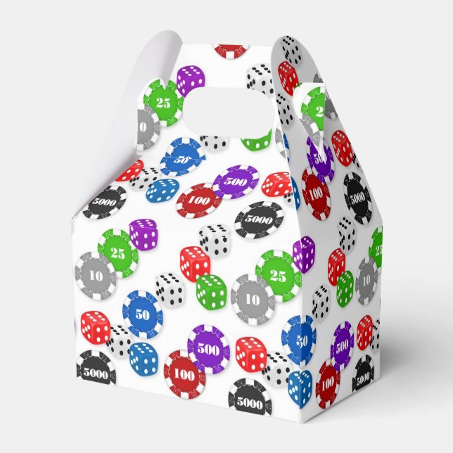 Casino Night party gable favor box (Back Side)