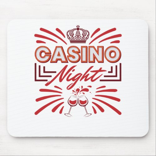 Casino Night Party Gambling Lover Mouse Pad
