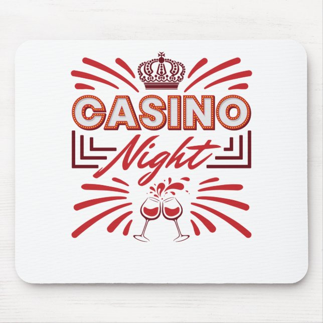 Casino Night Party Gambling Lover Mouse Pad (Front)