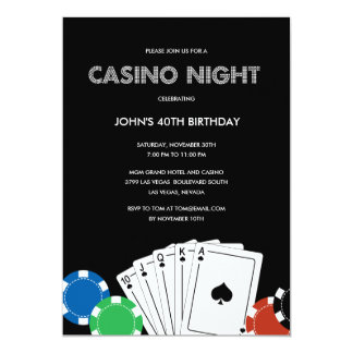 Casino Night Party Invitation