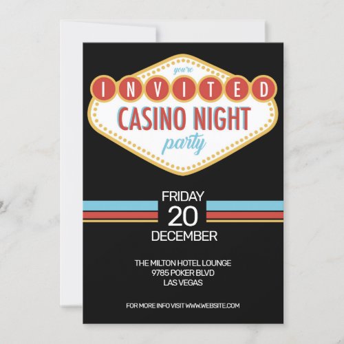 Casino Night Party Invitation