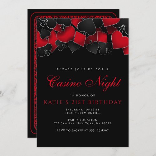 Casino Night Party Invitations