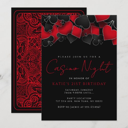 Casino Night Party Invitations