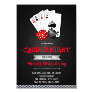 Casino theme kitty party invitation wording