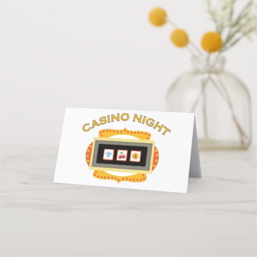 Casino Night Place Card
