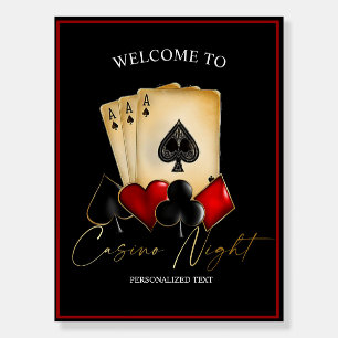 CASINO NIGHT, POKER NIGHT, GAMBLE, CARDS DICE FOAM BOARD