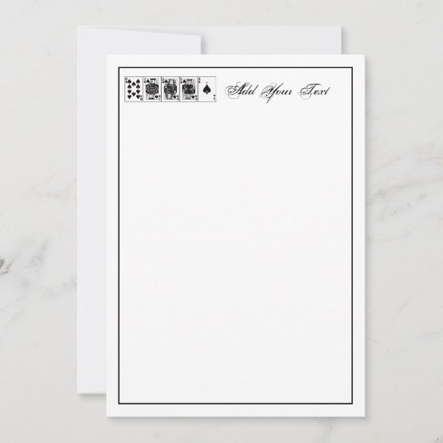 Casino Night Poker Royal Straight Flush Spades (Front)