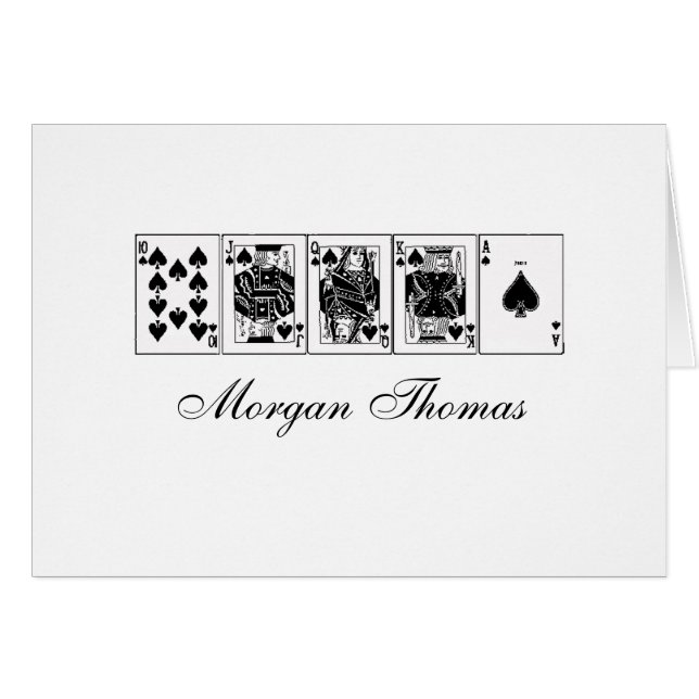 Casino Night Poker Royal Straight Flush Spades (Front Horizontal)