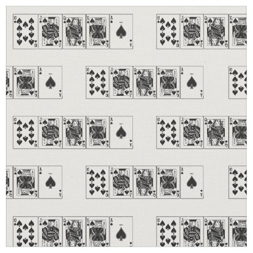 Casino Night Poker Royal Straight Flush Spades Fabric