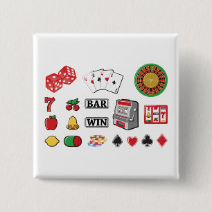 Casino Night Slot Machine Poker Lucky 7s Button