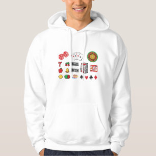 Casino Night Slot Machine Poker Lucky 7s Hoodie