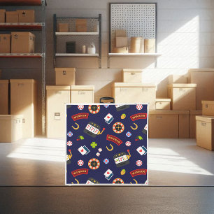 Casino Party Blue Beer Pong Table