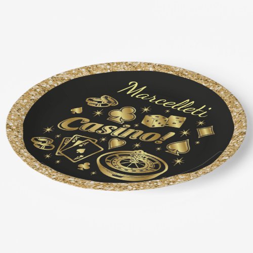Casino Party Goods Paper Plates