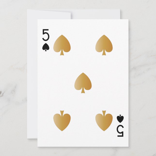 Casino Party Playing Card 5 (Front)