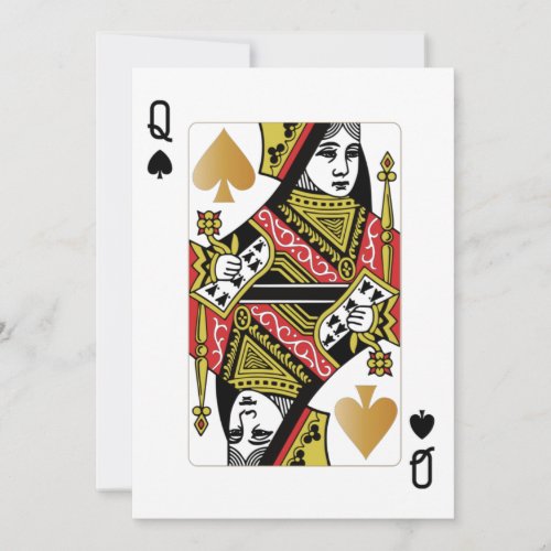 Casino Party Playing Card queen