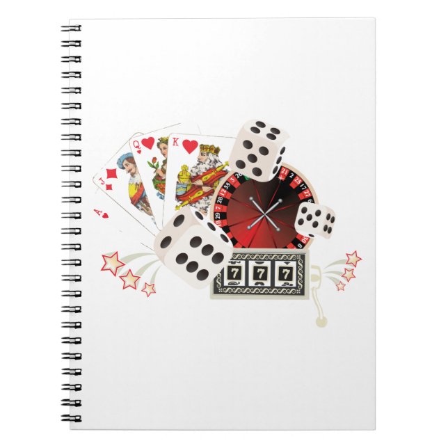 casino party, vintage poker notebook (Front)