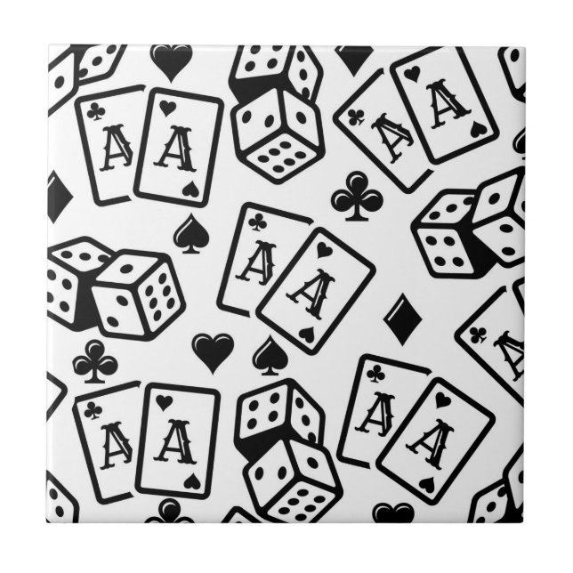 Casino Pattern Ceramic Tile (Front)