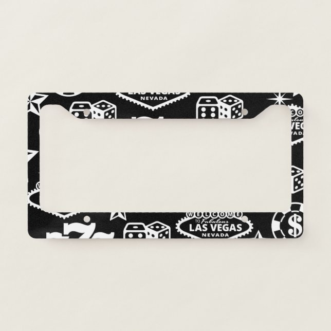 Casino Pattern License Plate Frame (Front)