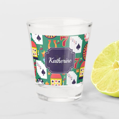 Casino Pattern Shot Glass