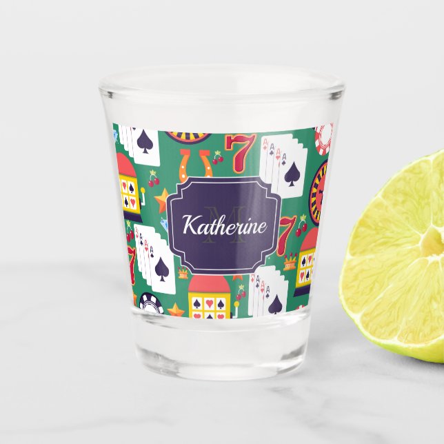 Casino Pattern Shot Glass (Front)