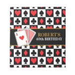 Casino Playing Card Chocolate Candy Bar Wrappers Notepad at Zazzle