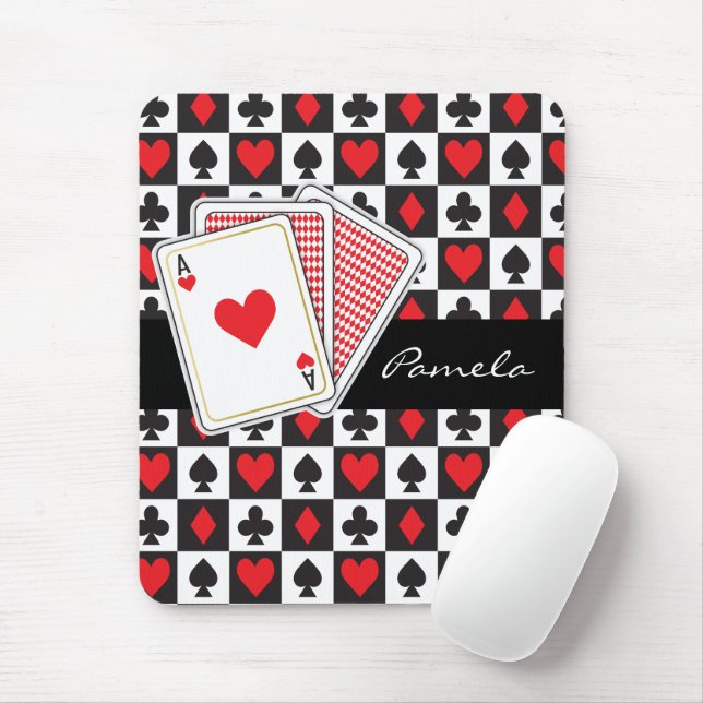 Casino Playing Card Mouse Pad (With Mouse)