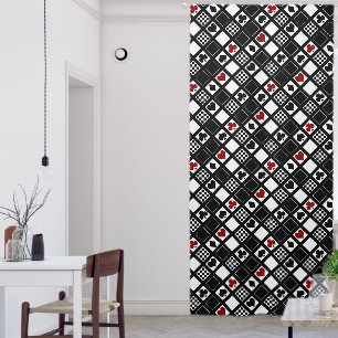 Casino playing cards suits hearts crosses clubs  blackout curtains