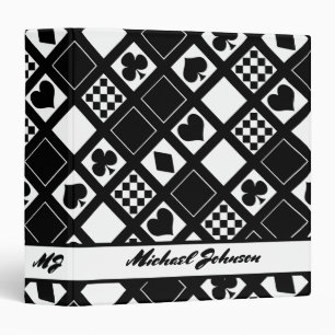 Casino playing cards suits hearts crosses clubs sp 3 ring binder