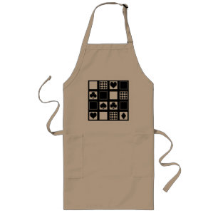 Casino playing cards suits hearts crosses clubs sp long apron