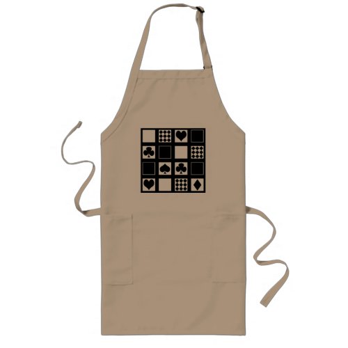 Casino playing cards suits hearts crosses clubs sp long apron