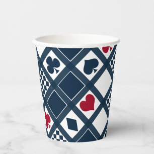 Casino playing cards suits hearts crosses clubs sp paper cups