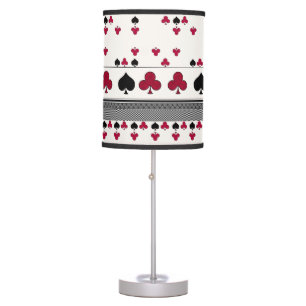 Casino playing cards suits hearts crosses clubs sp table lamp