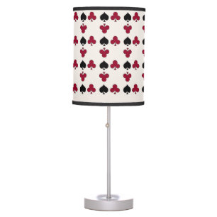 Casino playing cards suits hearts crosses clubs sp table lamp