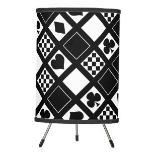 Casino playing cards suits hearts crosses clubs sp tripod lamp