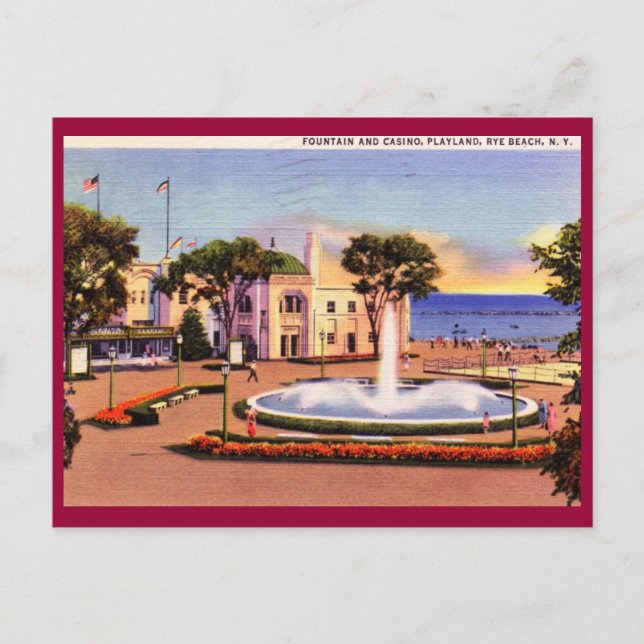 Casino, Playland, Rye, New York Vintage Postcard (Front)