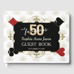 Casino Poker 3D 50 and Fabulous Birthday Party Guest Book