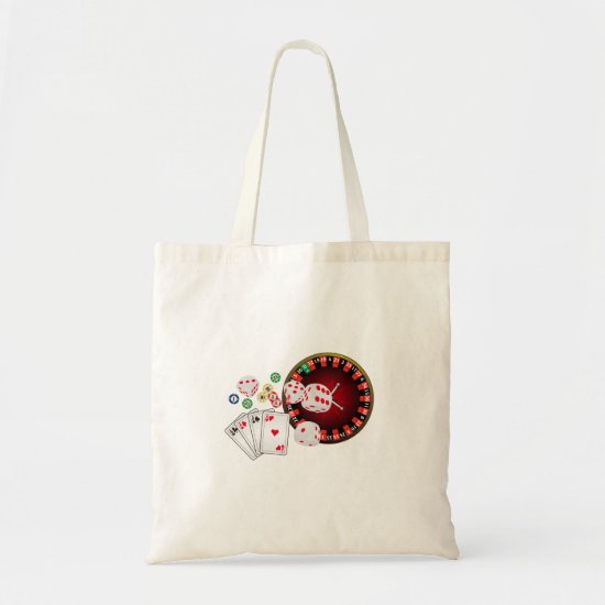 Casino, poker, adult game tote bag