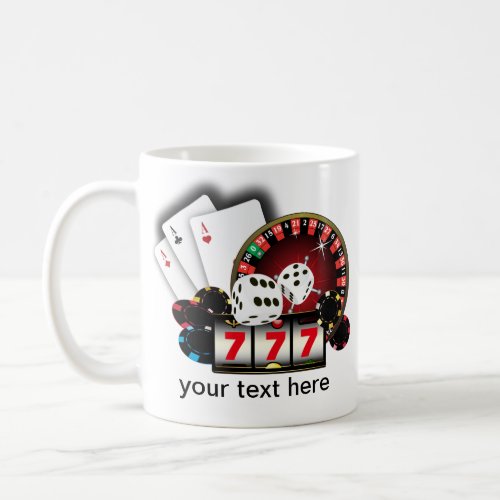 casino poker adult item coffee mug