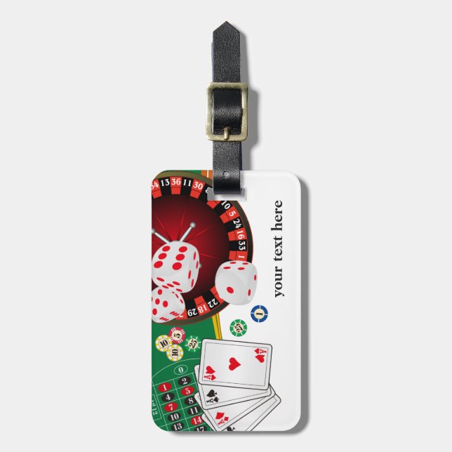casino, poker, adult item, Luggage Tag (Front Vertical)