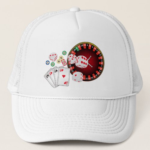 casino poker adult item trucker hat