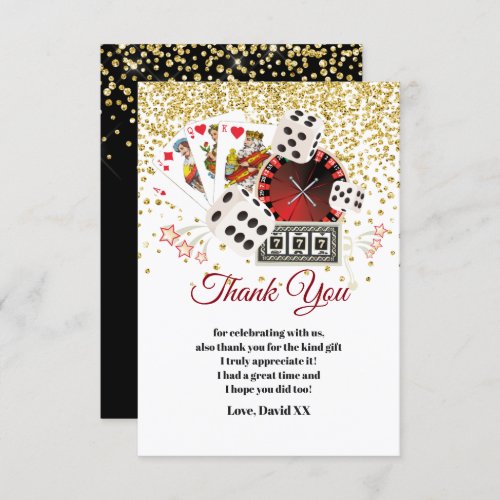casino poker adult thank you card