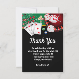 casino, poker, adult, thank you card