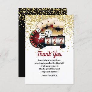 casino, poker, adult, thank you card