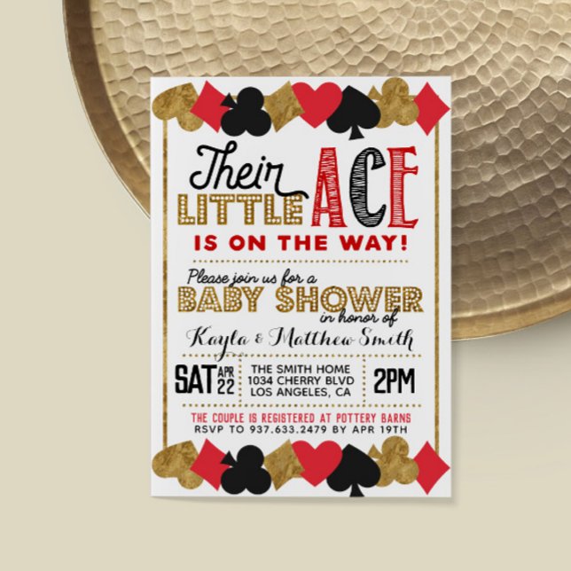 Casino Poker Baby Coed Shower Invitation (Creator Uploaded)