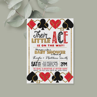 Casino Poker Baby Coed Shower Invitation
