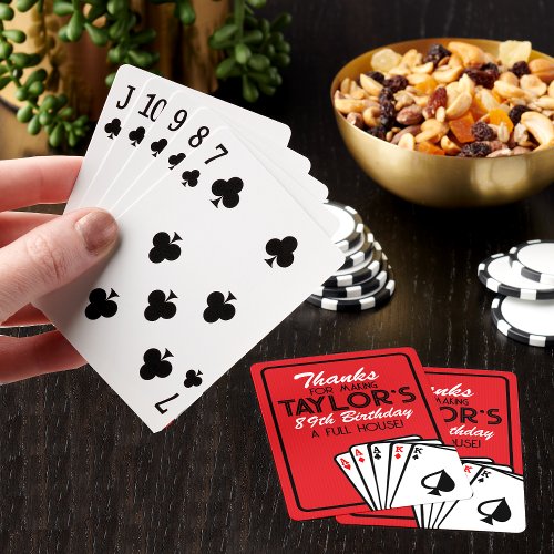 Casino Poker Birthday Favor Playing Cards
