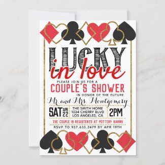 Casino Poker Bridal Couple's Shower Invitation